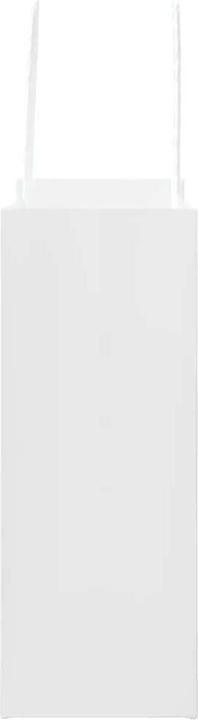 Produktbild VidaXL Kraftpapiertüten 250 Stk. mit Henkel Weiss 18x8x22 cm Papiertüte (Geschenktüte, 250 x)