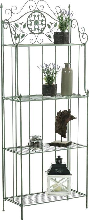 Actual product image CLP Flora floor standing shelf, antique green (66 x 32 x 175 cm)