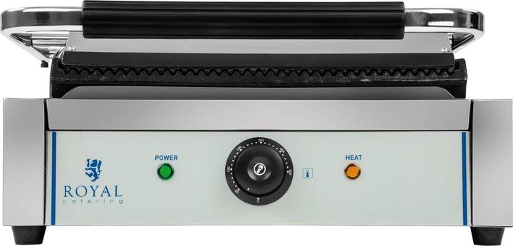 Image du produit Royal Catering Machine à panini nervurée - 1 x 2.200 watts