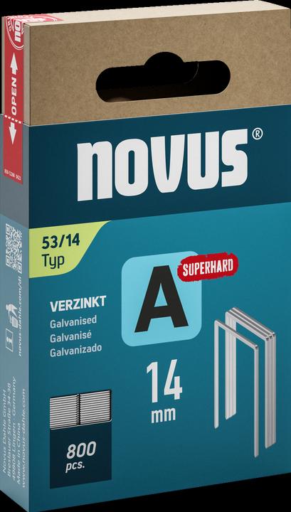 Produktbild Novus Feindrahtklammern A 53 14mm Super Hard