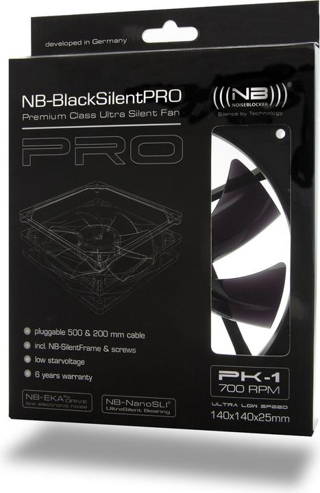 Produktbild Noiseblocker BlackSilentPro PK1 (140 mm, 1 x)