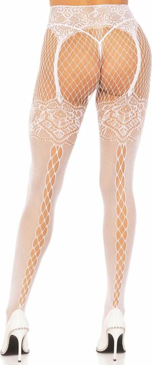 Actual product image Leg Avenue Fishnet Tights With Back Seam (One size)