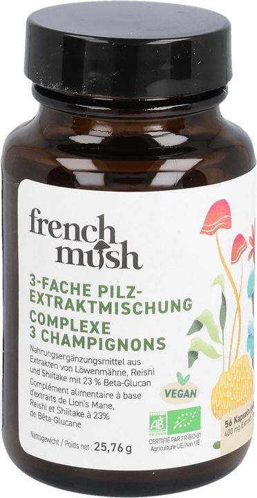 French mush 3-Fache Pilz-Extraktmischungskapseln (56 Stück, Kapseln, 56 g)