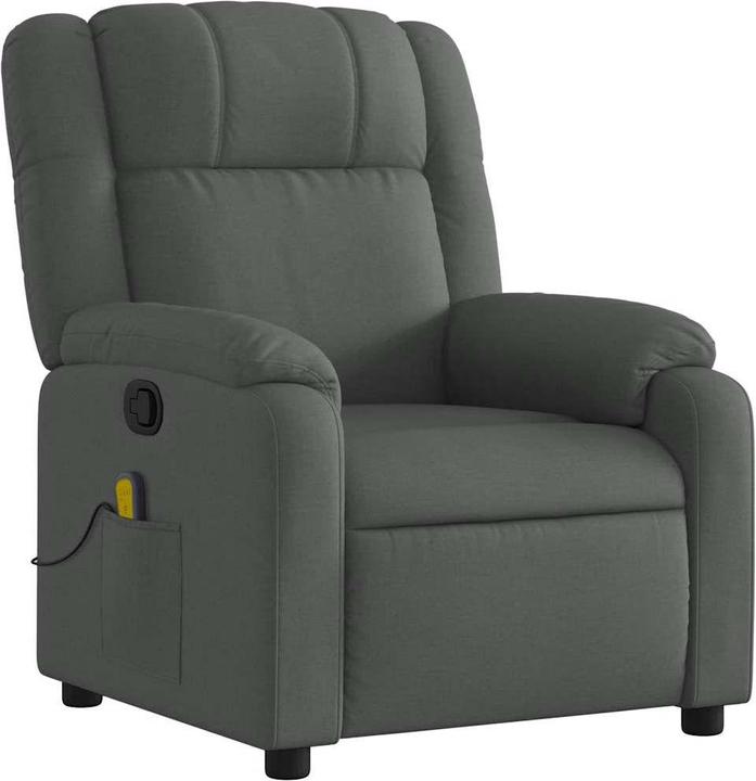 Immagine prodotto VidaXL Sedia da massaggio in tessuto grigio scuro,Colore: Grigio scuro, Materiale