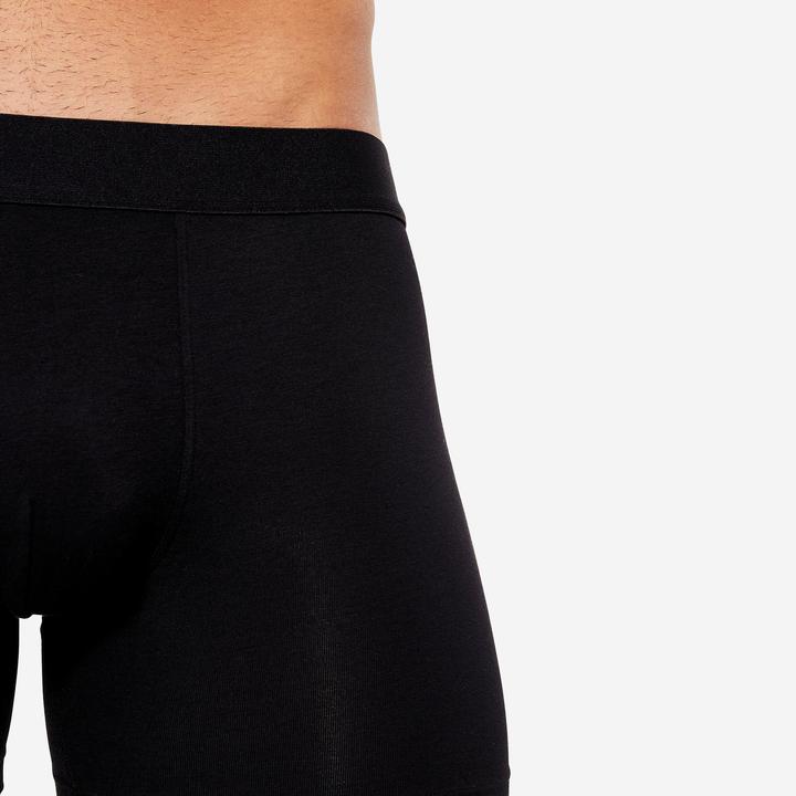 Immagine prodotto Domyos Boxer da uomo in cotone confezione da 3 pezzi - nero/grigio/blu (XXL, confezione da 3)