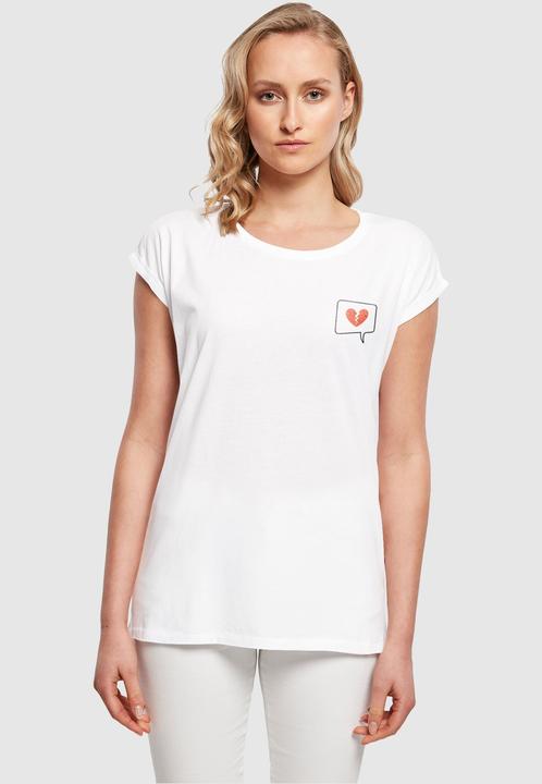 Produktbild Merchcode Ladies Heartbreak Extended Shoulder Tee - 111575 (L)
