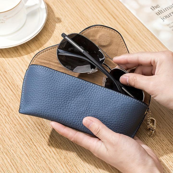 Actual product image Only-Bags.Store Genuine Leather Glasses Case Magnetic Sunglasses Reading Glasses Box Cover Portable Glasses Case