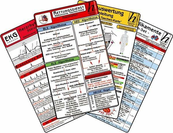 Produktbild Rettungsdienst Karten-Set - EKG, Herzrhythmusstörungen, Notfallmedikamente, Reanimation (Deutsch, Verlag Hawelka, 2014)