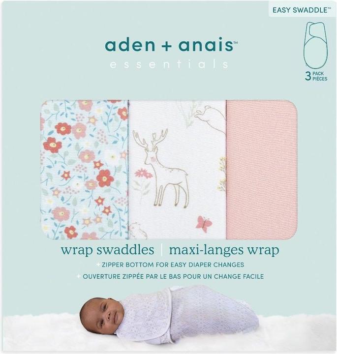 Actual product image aden + anais 3 pack easy swaddle™ wrap 1.0 TOG (52 cm, 23 cm)