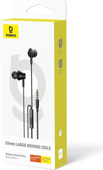 Actual product image Baseus Encok HZ11 headphones - black (Cable)