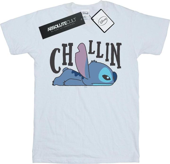 Actual product image Disney Womens/Ladies Lilo And Stitch Chillin Cotton Boyfriend T-Shirt (XXL)