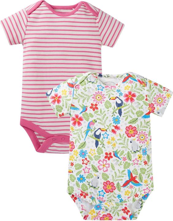 Frugi Baby Body 2er Pack Tropical Birds (74, 80)