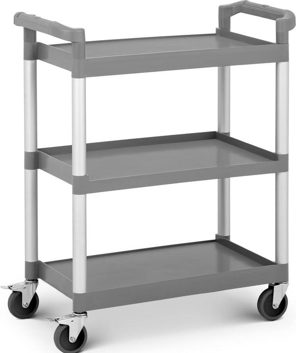 Produktbild Royal Catering Servierwagen Küchenwagen Rollwagen Rollen Transportwagen Kunststoff 3 Borde 60kg