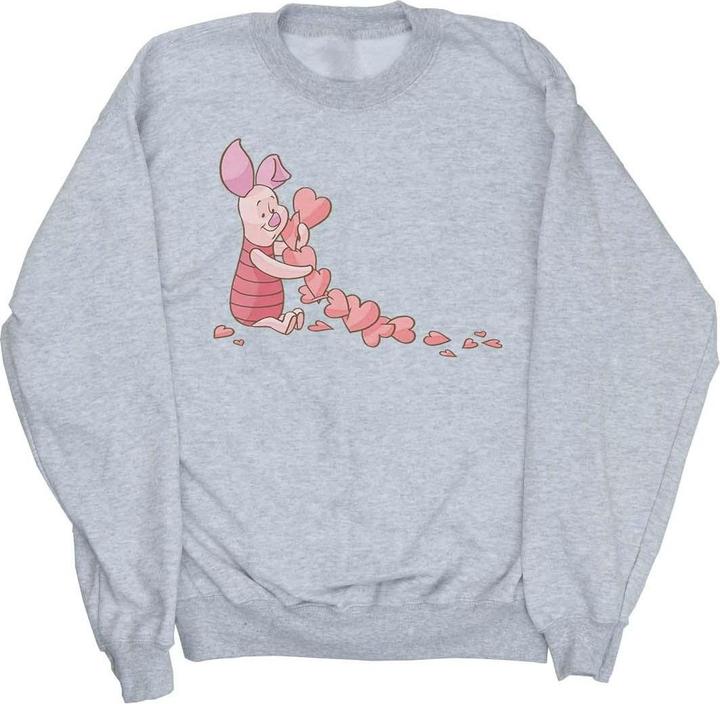 Produktbild Disney Winnie The Pooh Piglet Chain Of Hearts Sweatshirt Mädchen (140, 146)