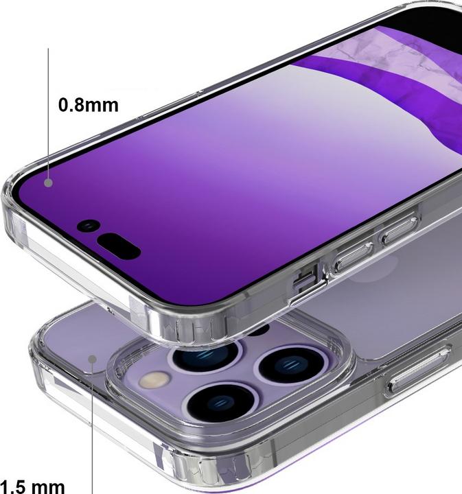 Actual product image Apfelkiste Hybrid cover TPU bumper with acrylic back (Apple iPhone 14 Pro)