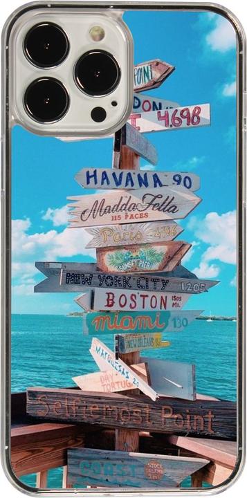 Produktbild PhoneLook Hülle transparent Cool Cities Directions (Apple iPhone 13 Pro Max)