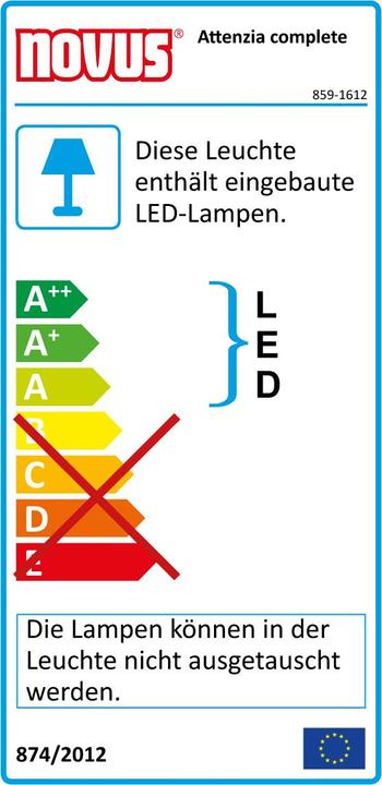 Energy Label Novus Attenzia complete - Aluminum - Homeoffice - Non-changeable bu (1708 lm)