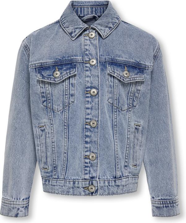 Only Kapuze mit Kordelzug Ärmelbündchen mit Knopf Tief angesetzte Schulter Jacke Jeansjacke