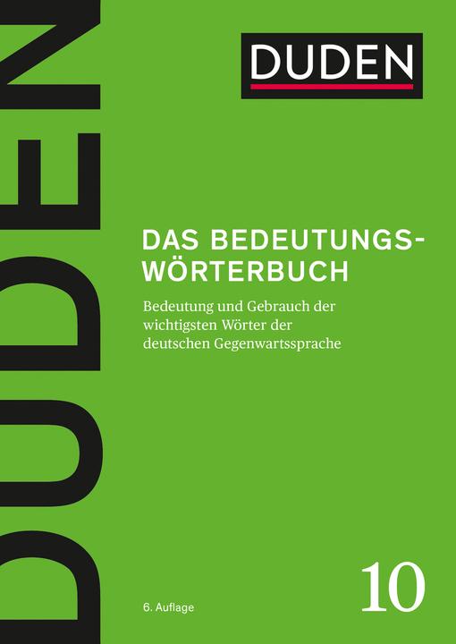 Produktbild Das Bedeutungswörterbuch (Deutsch, 2025)