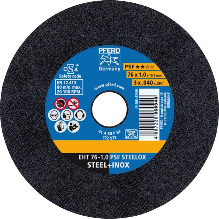 Pferd Cutting disc EHT 10 PSF STEELOX/100