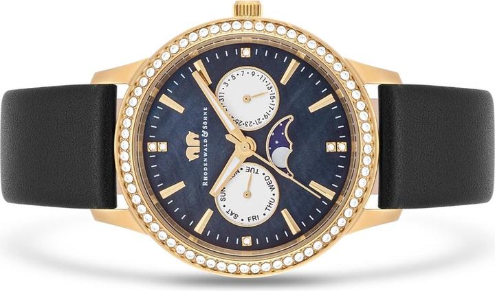 Actual product image Multifunctions Amidala Genuine Leather Yellow Gold - 34088 (Analogue wristwatch, 38 mm)