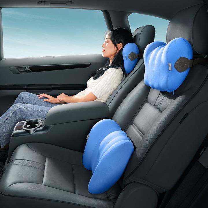 Image du produit Baseus Jedwabna lędźwiowa poduszka samochodowa ComfortRide Series (niebieski)