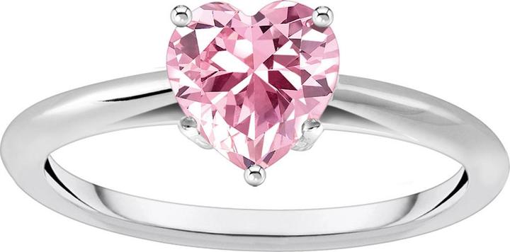 Produktbild Thomas Sabo Ring mit pinkfarbenem Stein in Herzform (58, 925 Silber)