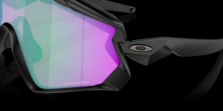 Actual product image Oakley Wind Jacket 2.0 (Mat Black, Prizm road jade)