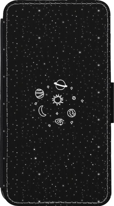 Image du produit PhoneLook Coque Wallet noir Space Doodle (Apple iPhone 13 mini)