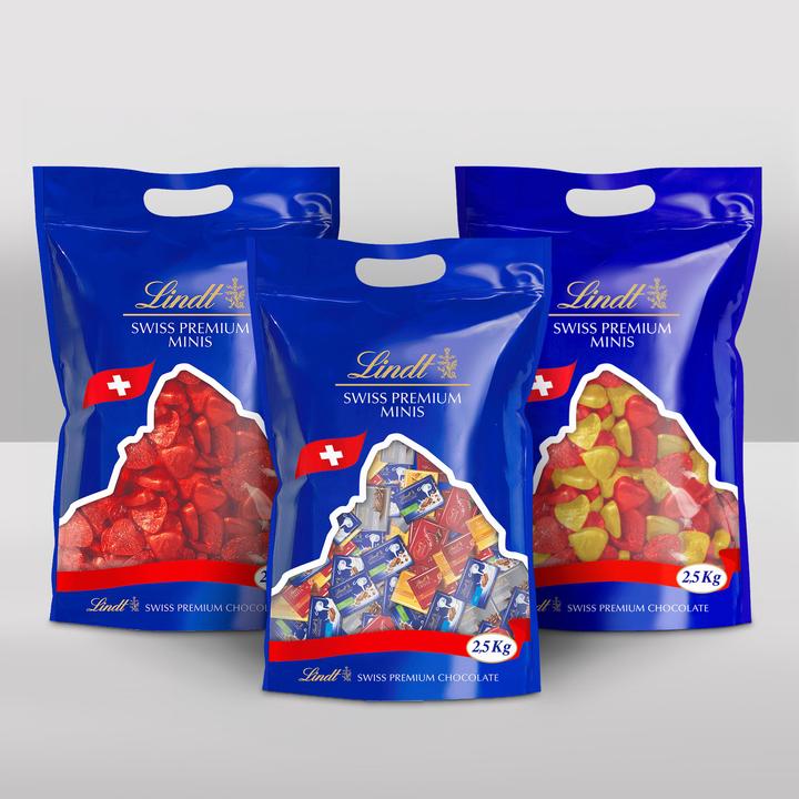 Image du produit Lindt Coeurs Lait Rouge & Or (2585 g)