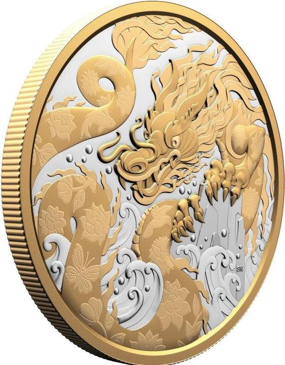 Immagine prodotto Royal Canadian Mint Silber Water Dragon 5 oz PP - Teilvergoldet 2025 (999.90, 2025)