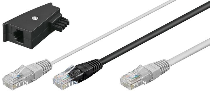 Image du produit Goobay Adaptateur TAE 2 x RJ45 mâle sur RJ45 mâle (8P8C) /, TAE-F mâle, 2 x RJ45 mâle, noir