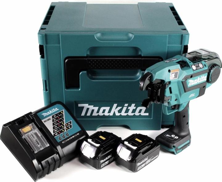 Productafbeelding Makita DTR 180 RTJ Accu wapeningsconnector 18V Brushless voor 0,8mm binddraad in Makpac + 2x 5,0Ah