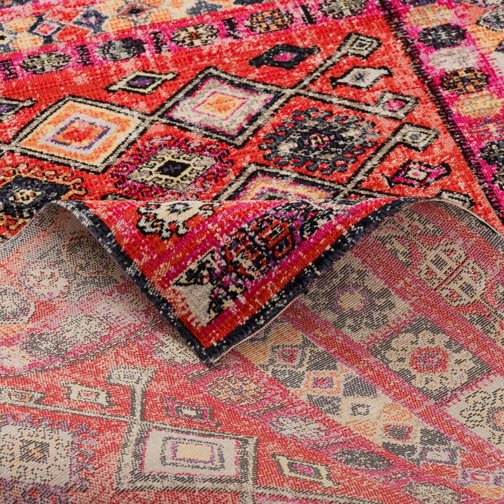 Actual product image Pergamon Kurzflor Designer Teppich Modern Vintage Orient Muster (120 x 170 cm)