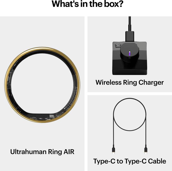 Immagine prodotto Ultrahuman Anello Air- Taglia 13- Air Gold (13, Oro bionico)