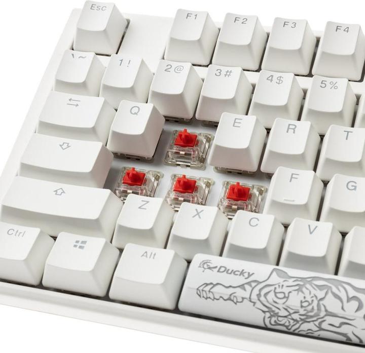 Image du produit Ducky One 3 Classic Pure White Clavier de jeu, RGB LED - MX-Red (US) (US, Filaire)