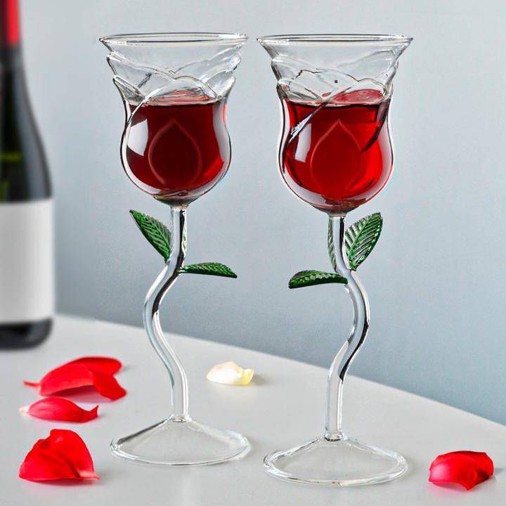 Image du produit Mikamax Set de verres à vin rose (20 cl, 2 Verres, Verres à vin rouge)