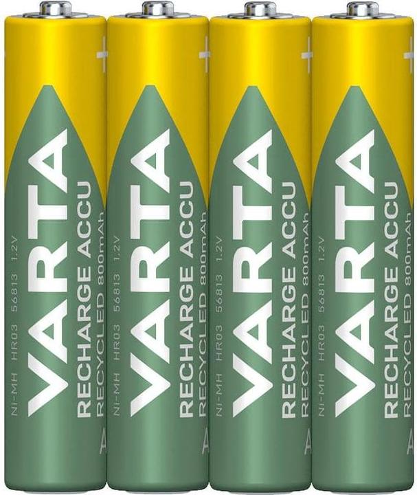 Actual product image Varta Recharge Accu Recycled (4 pcs., AAA, 800 mAh)