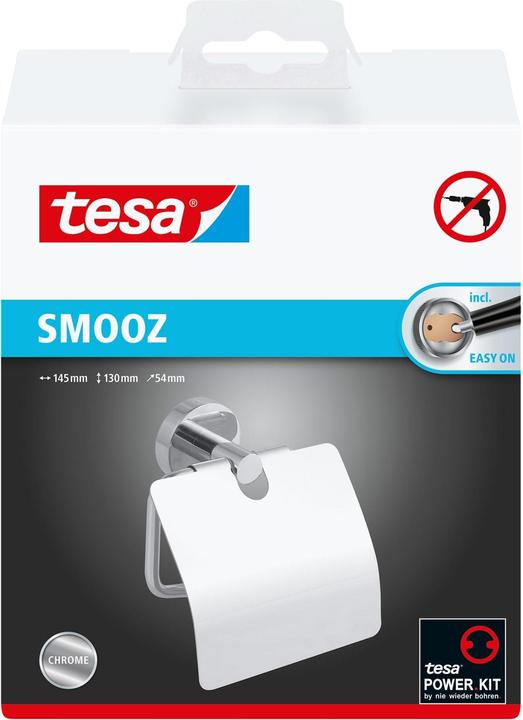 Produktbild tesa SMOOZ WC-Papierrollenhalter inkl. Klebelösung ohne Bohren