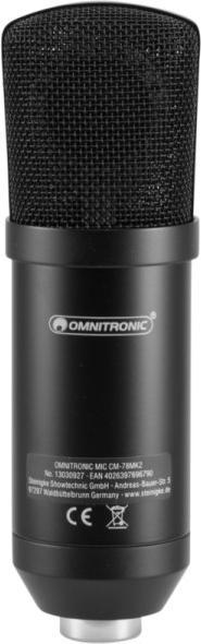 Actual product image Omnitronic MIC CM-78MK2 Large Diaphragm Condenser Microphone