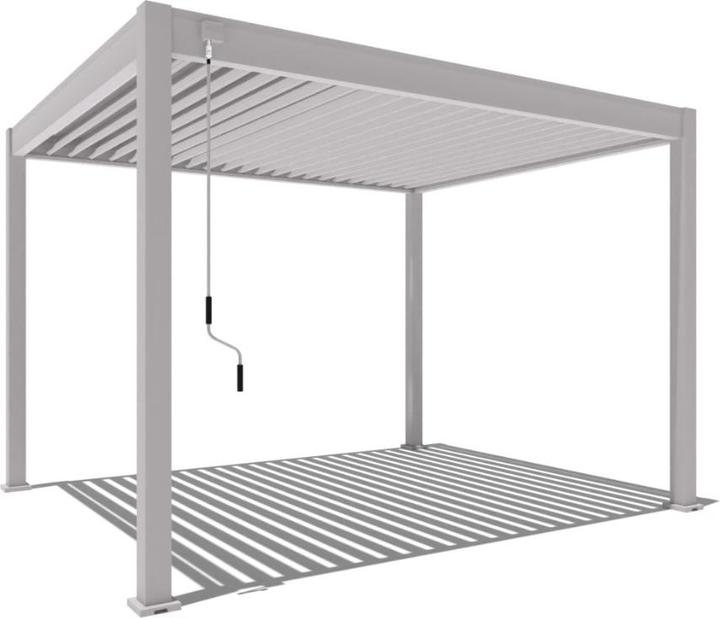 Weide Pergola Classic 3x3.6m mit Lamellendach Sand (300 cm, 360 cm)