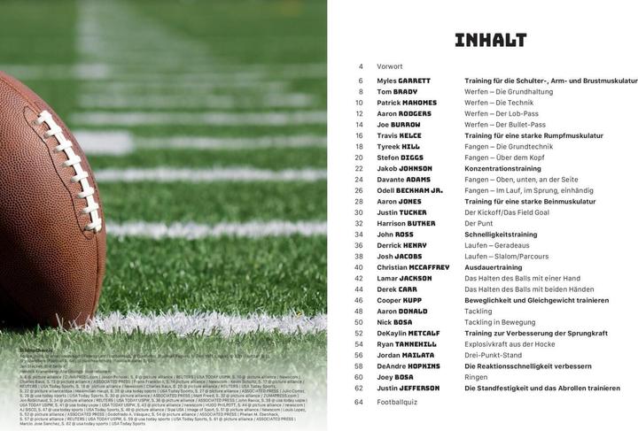 Produktbild American Football - Trainiere wie die NFL-Profis (Deutsch, Schwager & Steinlein Verlag, Hendrik Kranenberg, Sabine Janatschek, Nicole Lindenroth, Jan Stecker, 2024)