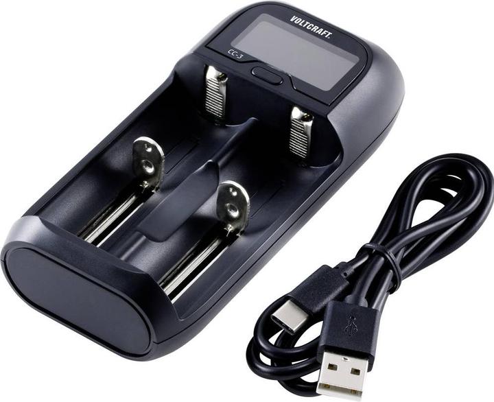 Produktbild Voltcraft Rundzellen Ladegerät (1 Stk., 10440, 14500, 14650, 16340, 17500, 17650, 17670, 18350, 18500, 18650, 22650, 26500, 26650, AA, AAA, C, AAAA, Sub-C, Ladegerät ohne Akku)
