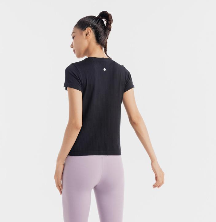 Actual product image Kimjaly T-Shirt Crop Top seamless - 500 black (XL)