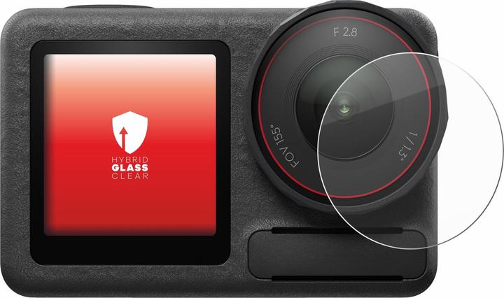 Actual product image upscreen Protective glass screen protector clear (Osmo Action 5 Pro)