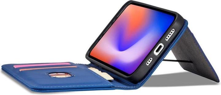 Actual product image Hurtel Magnet Card Case for iPhone 12 Pro cover card wallet card stand blue (Apple iPhone 12 Pro)