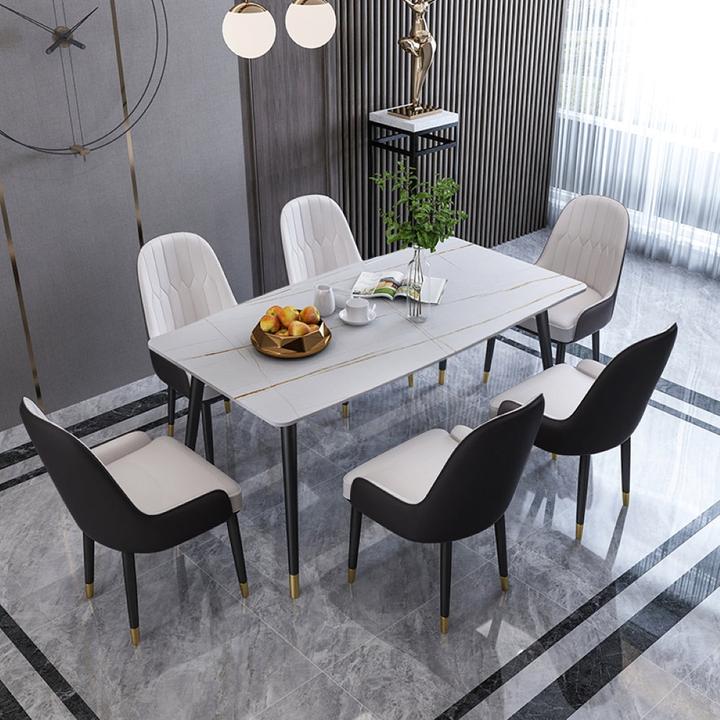 Actual product image Spa Solutions Dining table Milano Platinum-White 160 cm (160 x 80 x 75 cm)