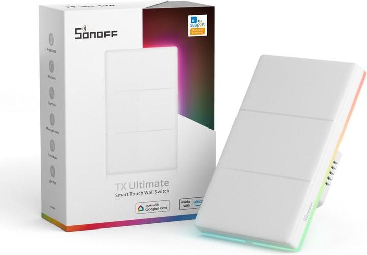 Produktbild Sonoff TX Ultimate Smart Touch Wall Switch - T5-3C-120