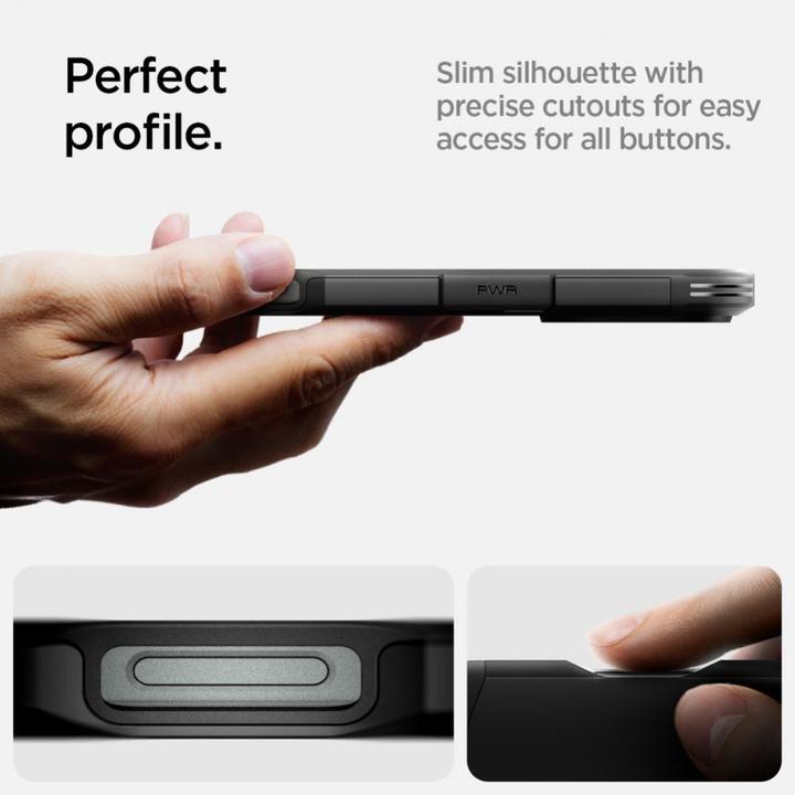 Actual product image Spigen Tough Armor MAG iPhone 16 Pro Max MagSafe czarny/black ACS08013 (Apple iPhone 16 Pro Max)