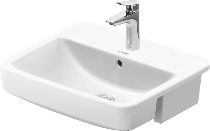 Duravit HEBWT No 1 white, with overflow, 1 tap hole 550x460mm (460 mm, 550 mm)